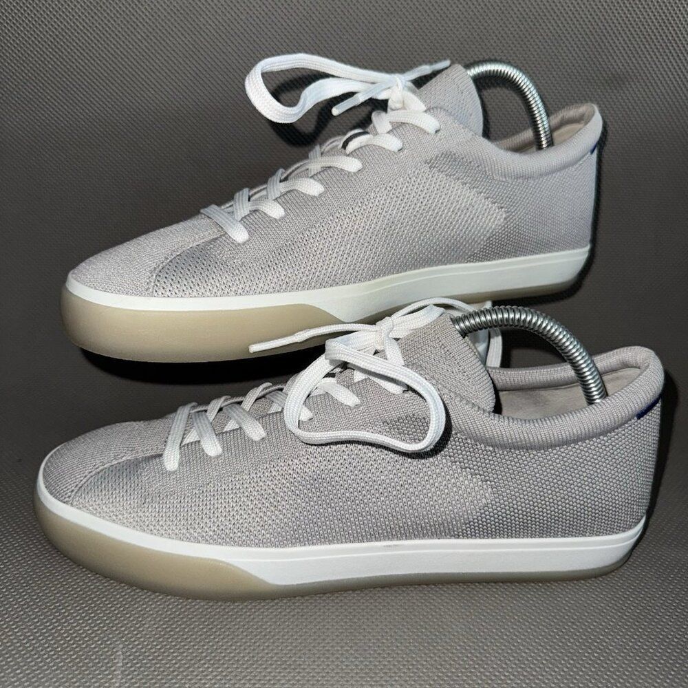 Rothy’s The Lace Up Storm Gray Comfort Casual Sneaker Shoes Womens Size 10.5
